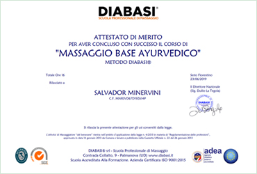 diploma massaggio ayurvedico